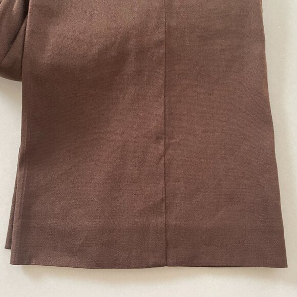 Bebe Vintage Linen Pant Suit | Dark Rum/Brown w/White Trim & Belt | EUC - Picture 13 of 16